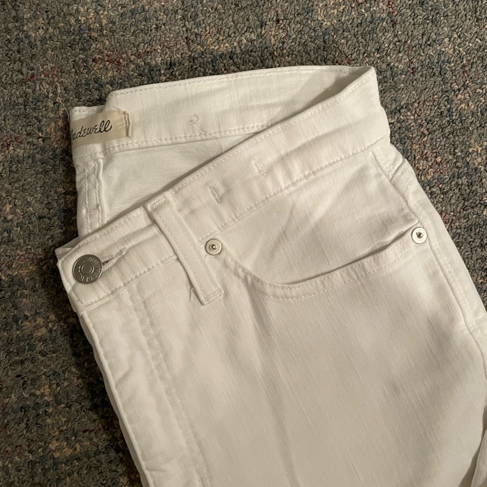 Madewell 9” high rise skinny jean in white size 28